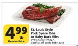 Albertsons St. Louis Style Pork Spare Ribs or Baby Back Ribs offer