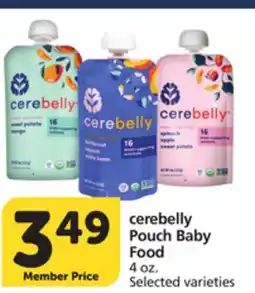 Albertsons cerebelly Pouch Baby Food offer