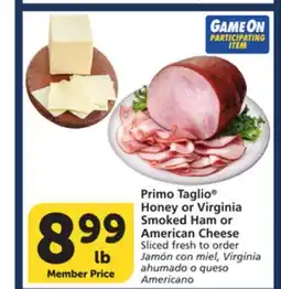 Albertsons Primo Taglio Honey or Virginia Smoked Ham or American Cheese offer