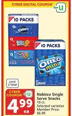 Albertsons Nabisco Single Serve Snacks offer