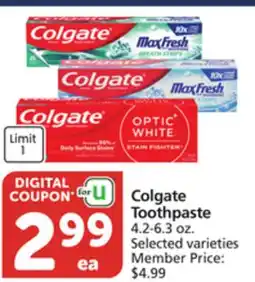 Pavilions Colgate Toothpaste offer