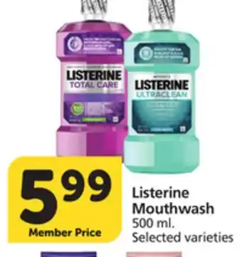 Pavilions Listerine Mouthwash offer