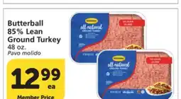 Albertsons Butterball 85% Lean Ground Turkey offer