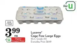 Pavilions Lucerne Cage Free Large Eggs offer