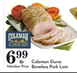 Pavilions Coleman Duroc Boneless Pork Loin offer