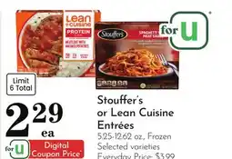 Pavilions Stouffer's or Lean Cuisine Entrées offer