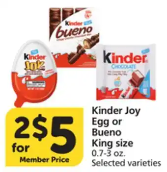 Pavilions Kinder Joy Egg or Bueno King size offer