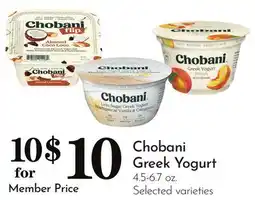 Pavilions Chobani Greek Yogurt offer