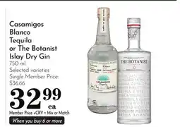 Pavilions Casamigos Blanco Tequila or The Botanist Islay Dry Gin offer