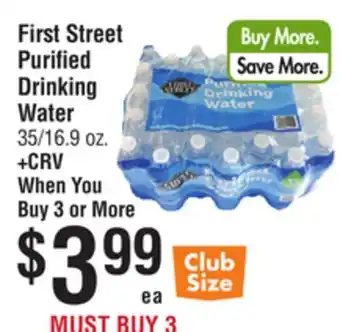 Smart & Final First Street Purified Drinking Water offer