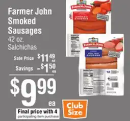 Smart & Final Farmer John Smoked Sausages offer
