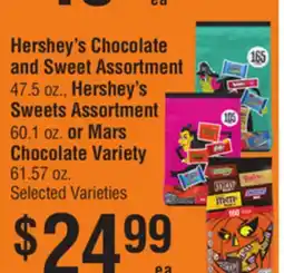 Smart & Final Hershey's Chocolate and Sweet Assortment, Hershey's Sweets Assortment or Mars Chocolate Variety offer