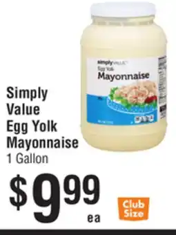 Smart & Final Simply Value Egg Yolk Mayonnaise offer
