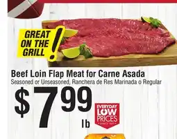 Smart & Final Beef Loin Flap Meat for Carne Asada offer