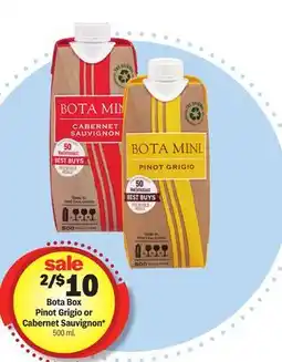 Meijer Bota Box Pinot Grigio or Cabernet Sauvignon offer