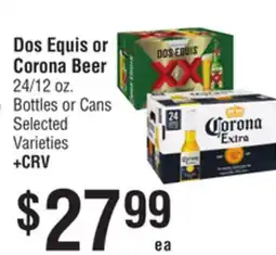 Smart & Final Dos Equis or Corona Beer offer
