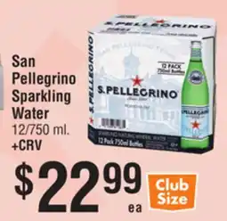 Smart & Final San Pellegrino Sparkling Water offer