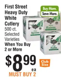Smart & Final First Street Heavy Duty White Cutlery offer