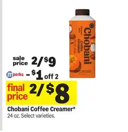 Meijer Chobani Coffee Creamer offer