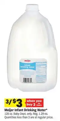 Meijer Meijer Infant Drinking Water offer
