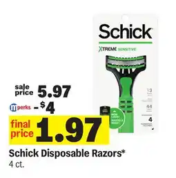 Meijer Schick Disposable Razors offer