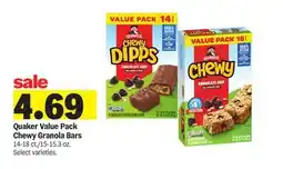 Meijer Quaker Value Pack Chewy Granola Bars offer