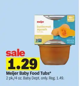 Meijer Meijer Baby Food Tubs offer