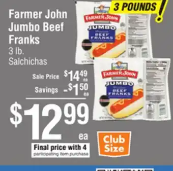 Smart & Final Farmer John Jumbo Beef Franks offer