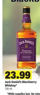 Meijer Jack Daniel's Blackberry Whiskey offer