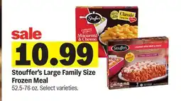 Meijer Stouffer's Large Family Size Frozen Meal offer
