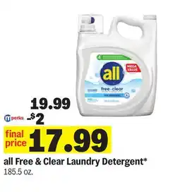 Meijer all Free & Clear Laundry Detergent offer
