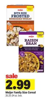 Meijer Meijer Family Size Cereal offer