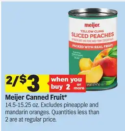 Meijer Meijer Canned Fruit offer