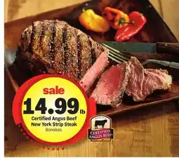 Meijer Certified Angus Beef New York Strip Steak offer