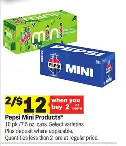 Meijer Pepsi Mini Products offer
