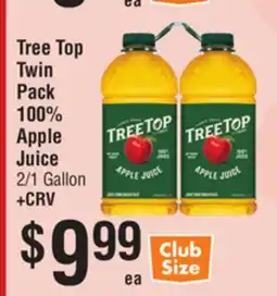 Smart & Final Tree Top Twin Pack 100% Apple Juice offer