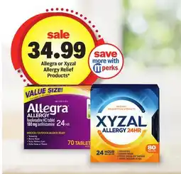 Meijer Allegra or Xyzal Allergy Relief Products offer