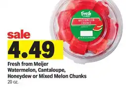 Meijer Fresh from Meijer Watermelon, Cantaloupe, Honeydew or Mixed Melon Chunks offer