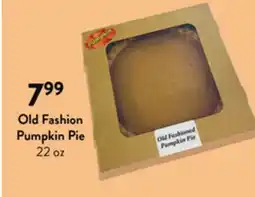 Fresh Thyme Old Fashion Pumpkin Pie offer