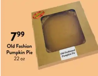 Fresh Thyme Old Fashion Pumpkin Pie offer