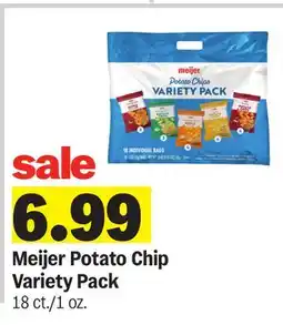 Meijer Meijer Potato Chip Variety Pack offer