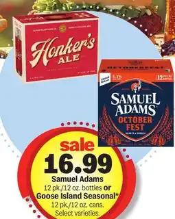 Meijer Samuel Adams 12 pk./12 oz. bottles or Goose Island Seasonal offer