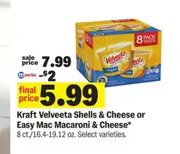 Meijer Kraft Velveeta Shells & Cheese or Easy Mac Macaroni & Cheese offer
