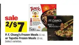 Meijer P.F. Chang's Frozen Meals 11 oz. or Tapatio Frozen Meals 10 oz offer