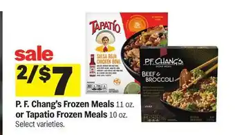 Meijer P.F. Chang's Frozen Meals 11 oz. or Tapatio Frozen Meals 10 oz offer