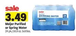 Meijer Meijer Purified or Spring Water offer