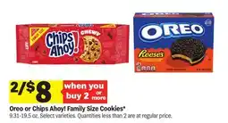 Meijer Oreo or Chips Ahoy! Family Size Cookies offer