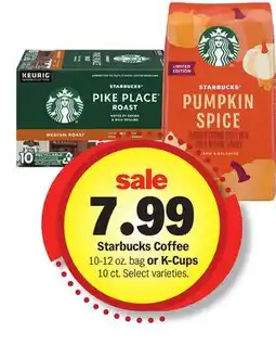 Meijer Starbucks Coffee 10-12 oz. bag or K-Cups 10 ct offer