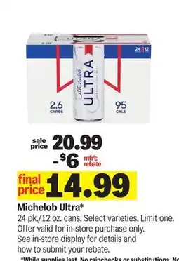 Meijer Michelob Ultra offer
