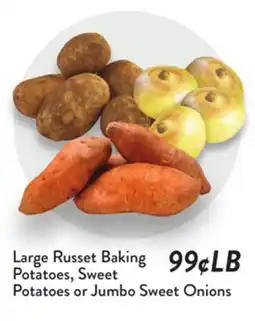 Fresh Thyme Large Russet Baking Potatoes, Sweet Potatoes or Jumbo Sweet Onions offer